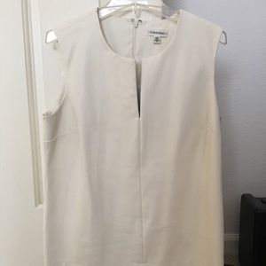 Sleeveless leather blouse